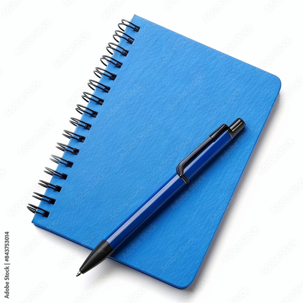 Isolated blue notebook on white background Isolated blue notebook on white background