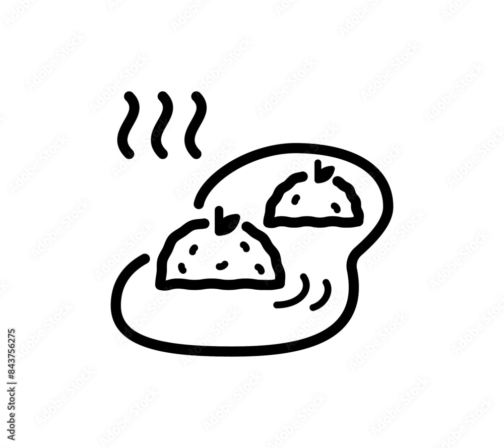 シンプルなゆず湯のイラスト シンプルなゆず湯のイラスト
