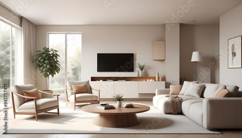 white and gold theme modern interior