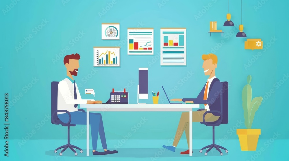 financial advisor flat design front view theme consulting animation vivid financial advisor flat design front view theme consulting animation vivid