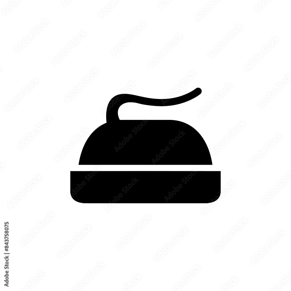 Curling stone icon with simple and modern design Curling stone icon with simple and modern design