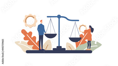 Comparison advantage and disadvantage, integrity or honest truth, pros and cons or measurement, judge or ethical, decision or balance concept