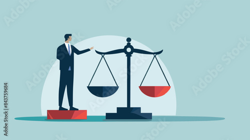 Comparison advantage and disadvantage, integrity or honest truth, pros and cons or measurement, judge or ethical, decision or balance concept