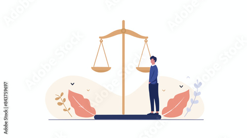 Comparison advantage and disadvantage, integrity or honest truth, pros and cons or measurement, judge or ethical, decision or balance concept