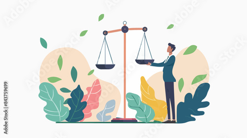 Comparison advantage and disadvantage, integrity or honest truth, pros and cons or measurement, judge or ethical, decision or balance concept
