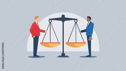 Comparison advantage and disadvantage, integrity or honest truth, pros and cons or measurement, judge or ethical, decision or balance concept