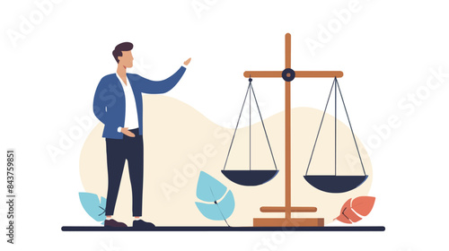 Comparison advantage and disadvantage, integrity or honest truth, pros and cons or measurement, judge or ethical, decision or balance concept