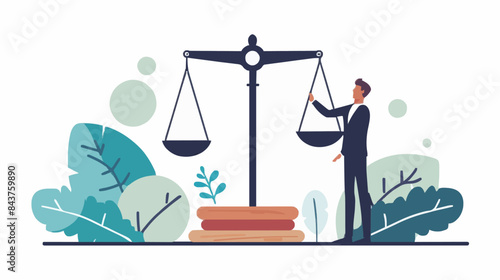 Comparison advantage and disadvantage, integrity or honest truth, pros and cons or measurement, judge or ethical, decision or balance concept
