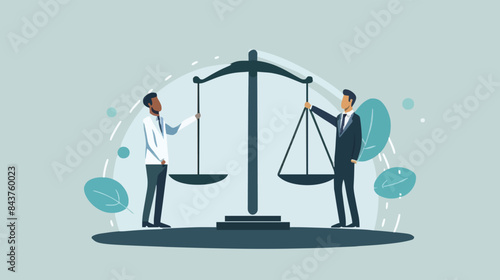 Comparison advantage and disadvantage, integrity or honest truth, pros and cons or measurement, judge or ethical, decision or balance concept