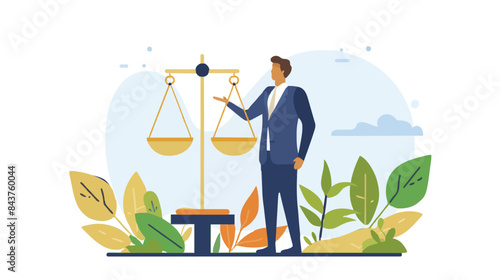 Comparison advantage and disadvantage, integrity or honest truth, pros and cons or measurement, judge or ethical, decision or balance concept