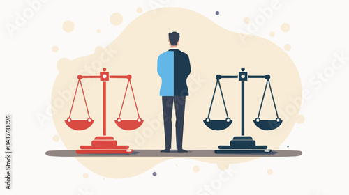 Comparison advantage and disadvantage, integrity or honest truth, pros and cons or measurement, judge or ethical, decision or balance concept