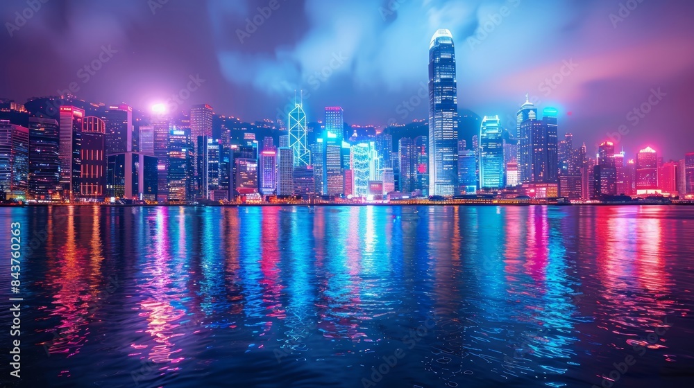 Fototapeta premium Smart cities leveraging IoT and data analytics to improve urban living and sustainability.