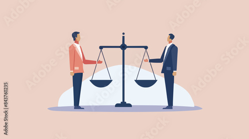 Comparison advantage and disadvantage, integrity or honest truth, pros and cons or measurement, judge or ethical, decision or balance concept
