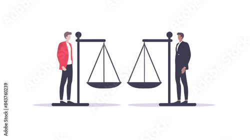Comparison advantage and disadvantage, integrity or honest truth, pros and cons or measurement, judge or ethical, decision or balance concept