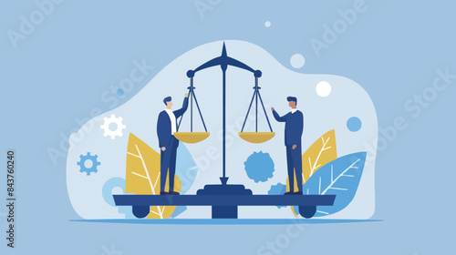 Comparison advantage and disadvantage, integrity or honest truth, pros and cons or measurement, judge or ethical, decision or balance concept