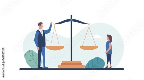 Comparison advantage and disadvantage, integrity or honest truth, pros and cons or measurement, judge or ethical, decision or balance concept