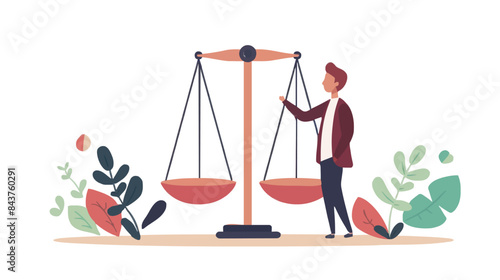 Comparison advantage and disadvantage, integrity or honest truth, pros and cons or measurement, judge or ethical, decision or balance concept
