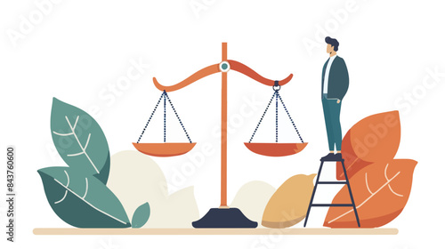 Comparison advantage and disadvantage, integrity or honest truth, pros and cons or measurement, judge or ethical, decision or balance concept
