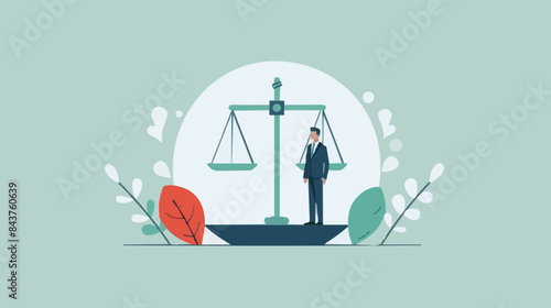 Comparison advantage and disadvantage, integrity or honest truth, pros and cons or measurement, judge or ethical, decision or balance concept