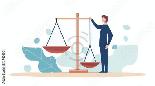 Comparison advantage and disadvantage, integrity or honest truth, pros and cons or measurement, judge or ethical, decision or balance concept