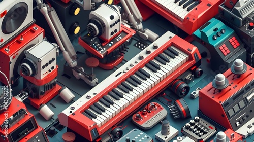 Bionic Robots Composing and Playing Futuristic Digital Music