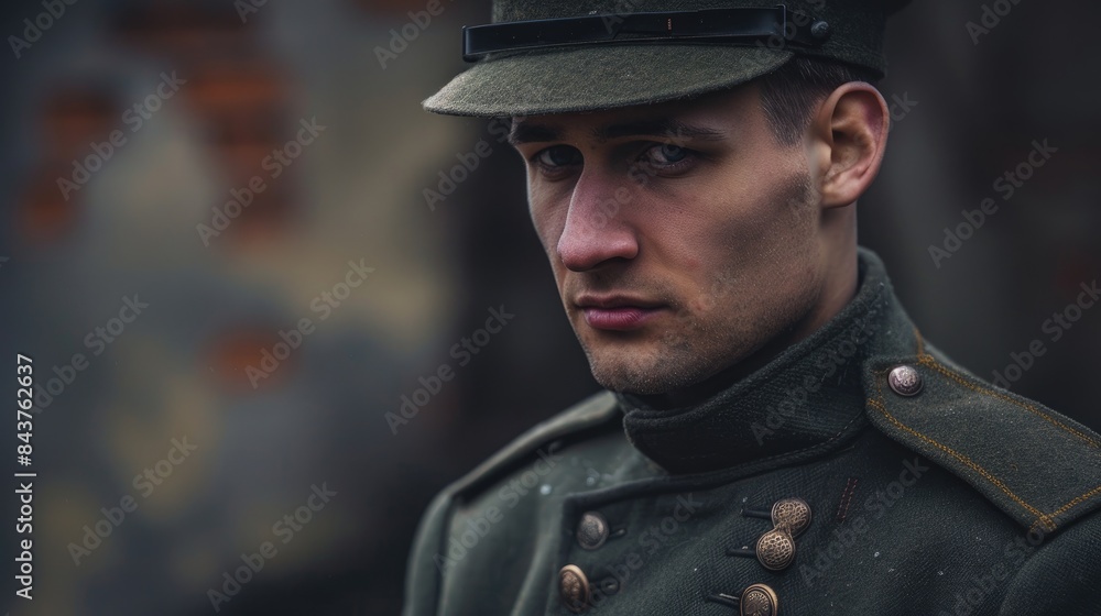 A soldier dressed in uniform A soldier dressed in uniform