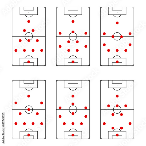 Defend tactics football, set of player position