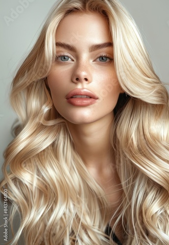 beautiful hair model, woman, blonde, blonde shiny long hair, commercial, instagram 