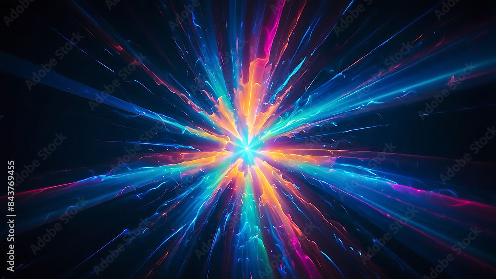 Fototapeta premium Abstract Neon Light Burst