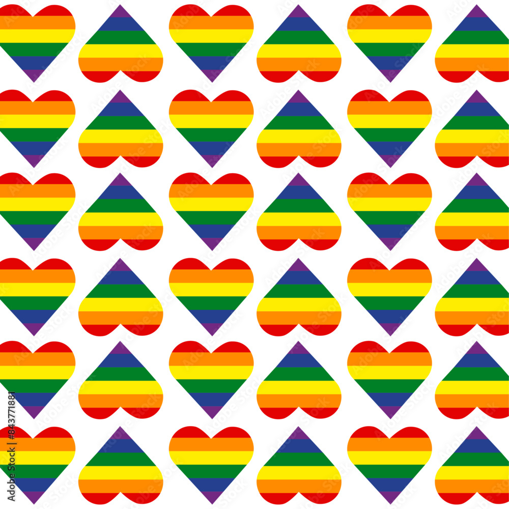Pride heart pattern background with LGBTQ Pride Colors, pride month celebration , seamless pattern background with heart element. Pride heart pattern background with LGBTQ Pride Colors, pride month celebration , seamless pattern background with heart element.
