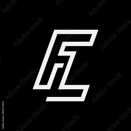 Letter FL or LF Logo, Monogram Logo letter F with L combination, design logo template element, vector illustration