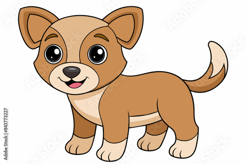 cute baby dog vector illustration