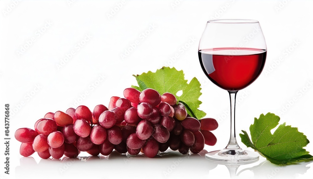Red wine in a glass with a long stem isolated on white background. Red wine in a glass with a long stem isolated on white background.