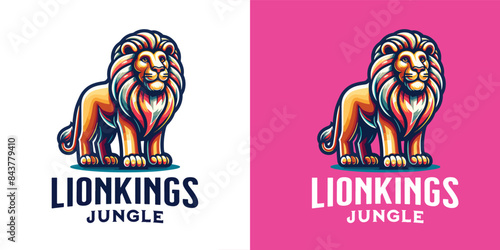 Lion logo design vector illustration