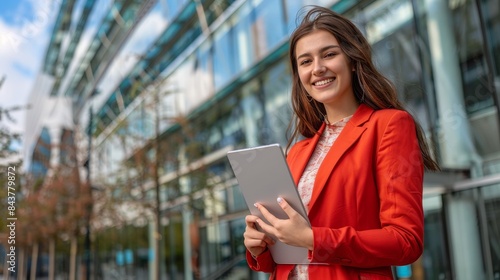 The businesswoman with tablet