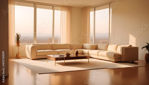 white and gold theme modern interior