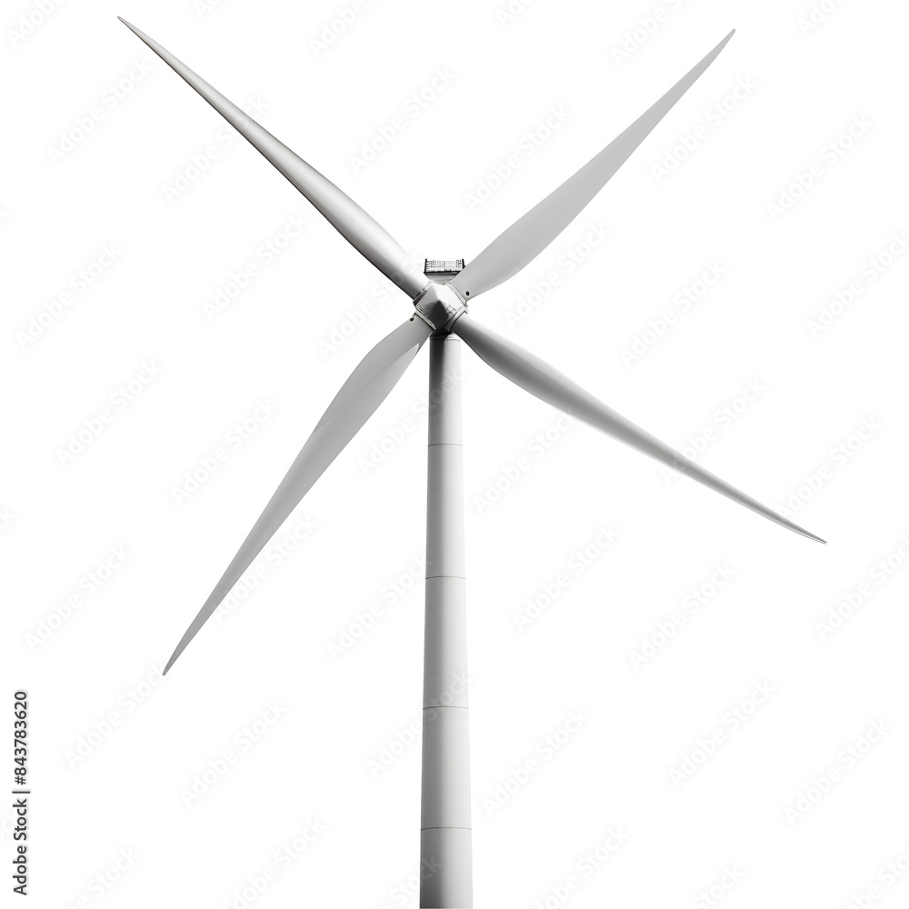 Wind turbine blade die cut PNG style isolated on white and transparent background Wind turbine blade die cut PNG style isolated on white and transparent background