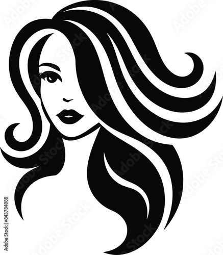 women salon logo illustration eps 10