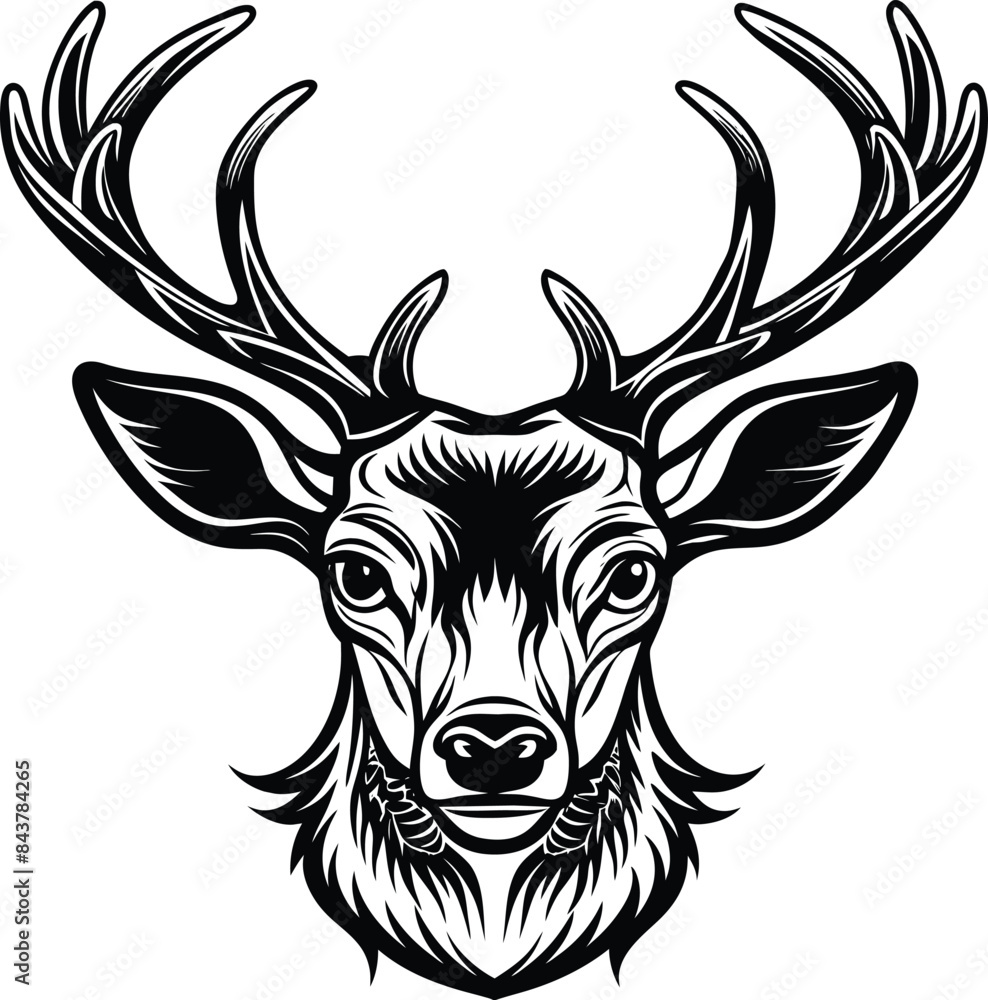 deer head silhouette deer head silhouette