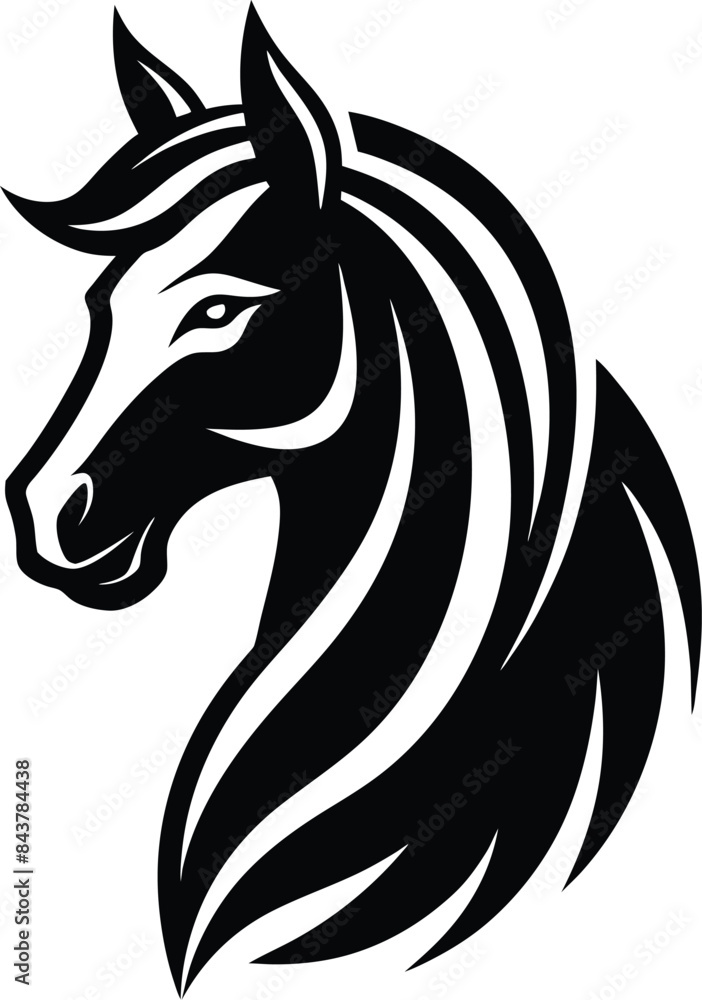 horse head silhouette isolated on white background eps 10 horse head silhouette isolated on white background eps 10