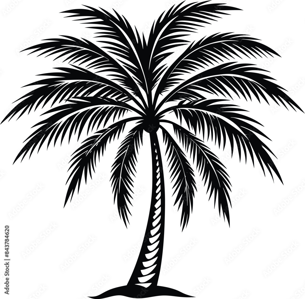 silhouette of palm tree illustration eps 10 silhouette of palm tree illustration eps 10
