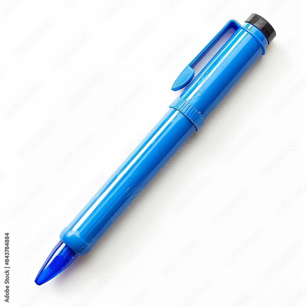 Isolated blue highlighter on white background Isolated blue highlighter on white background