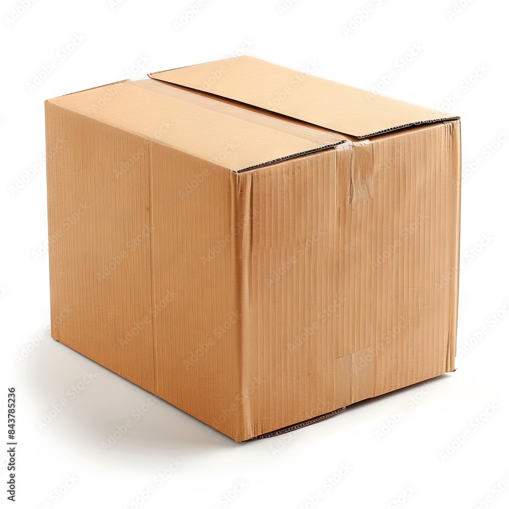 Isolated brown cardboard box on white background Isolated brown cardboard box on white background