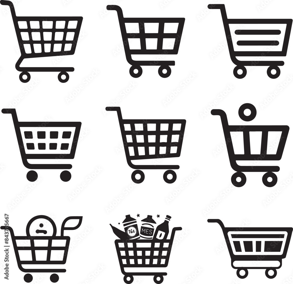 Shopping cart silhouette,vactor Shopping cart silhouette,vactor
