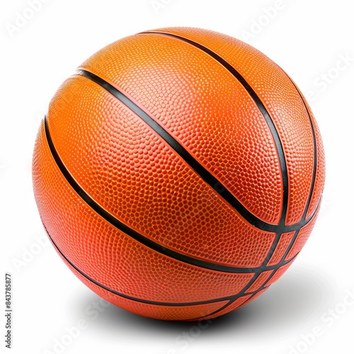 Isolated orange basketball on white background © Ivan