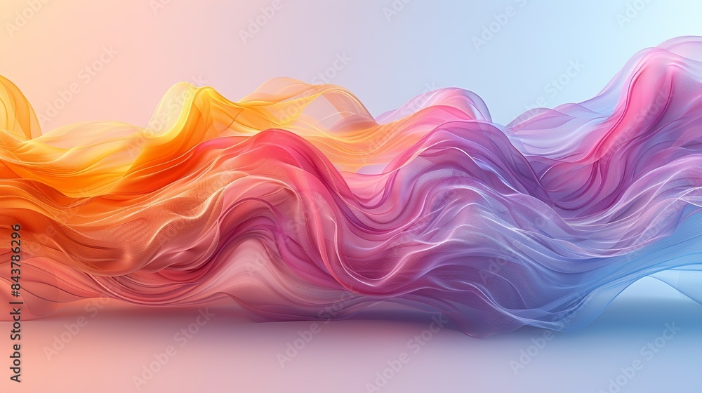 An abstract art piece with flowing lines and harmonious color gradients, designed to evoke a sense of calm and contentment within the viewer. Clipart illustration style, clean, Minimal, An abstract art piece with flowing lines and harmonious color gradients, designed to evoke a sense of calm and contentment within the viewer. Clipart illustration style, clean, Minimal,