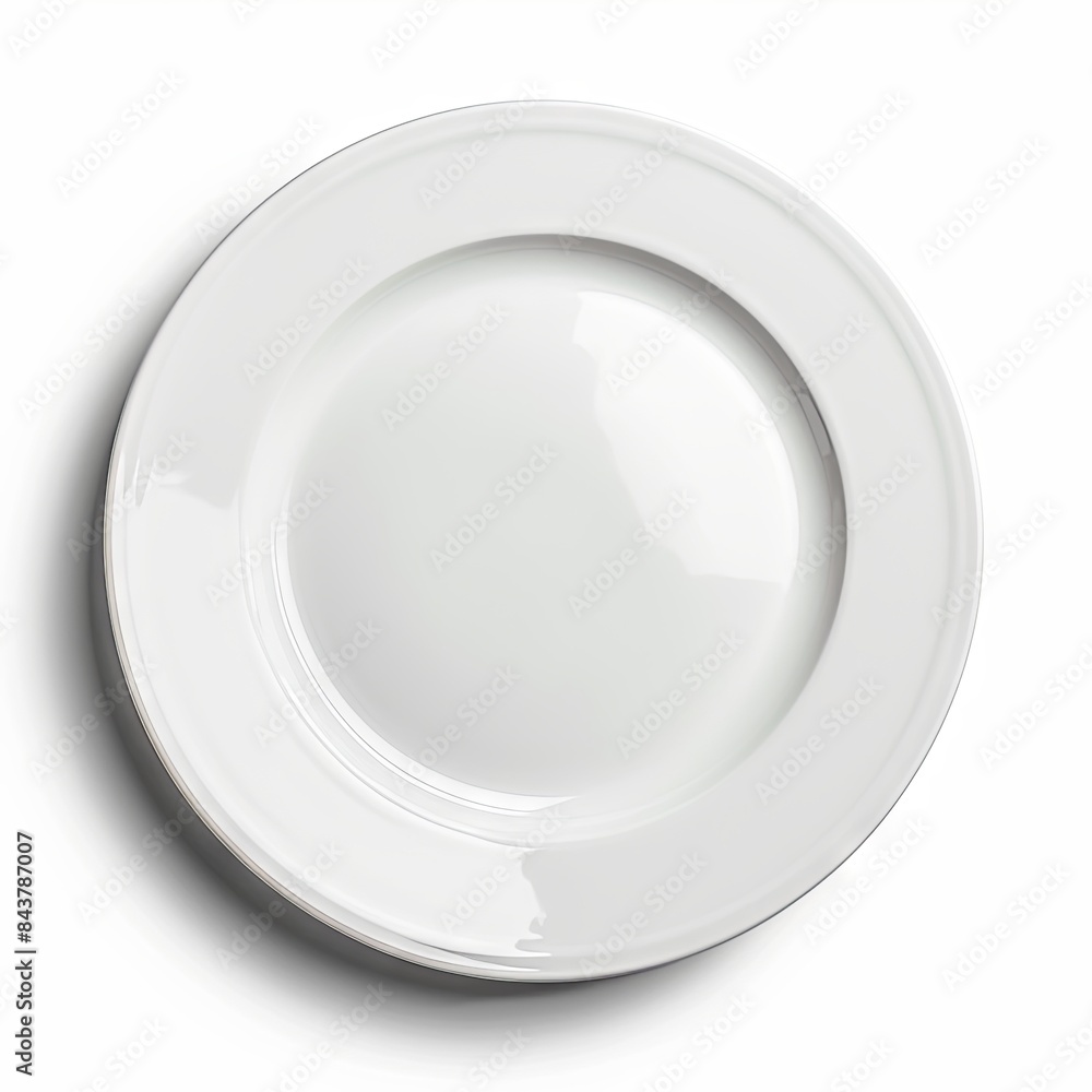 Isolated white plate on white background Isolated white plate on white background