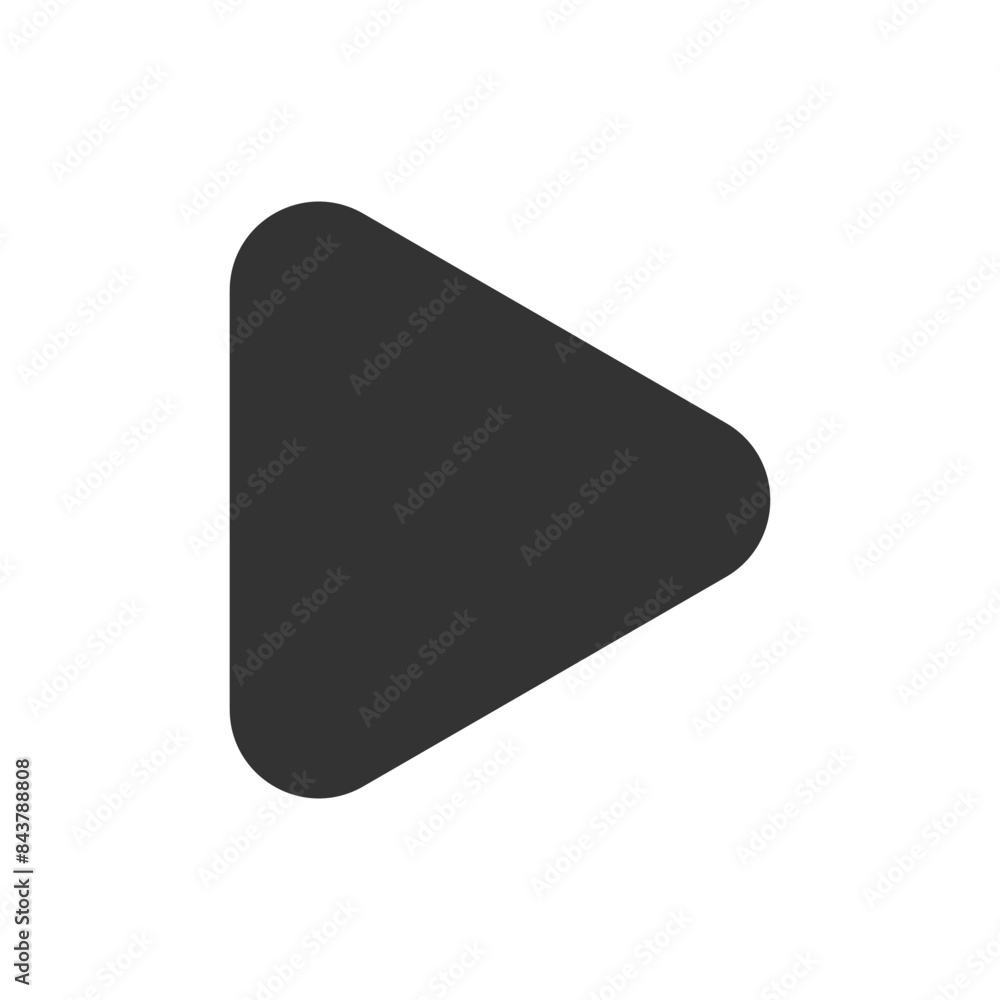 Play button glyph vector icon isolated on white background. Play button glyph vector icon for web, mobile and ui design Play button glyph vector icon isolated on white background. Play button glyph vector icon for web, mobile and ui design