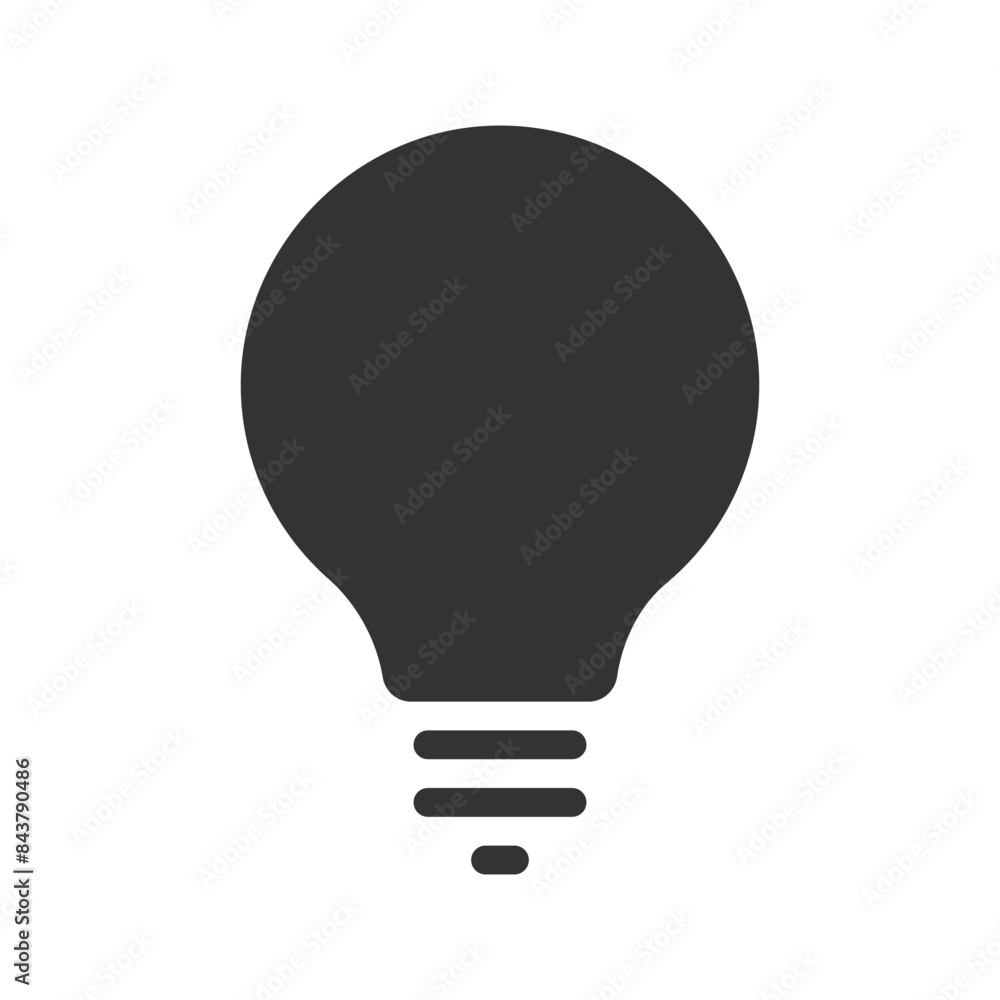 Bulb glyph vector icon isolated on white background. Bulb glyph vector icon for web, mobile and ui design Bulb glyph vector icon isolated on white background. Bulb glyph vector icon for web, mobile and ui design