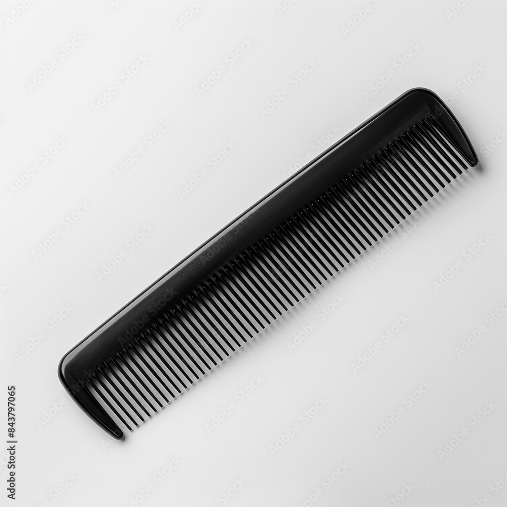 Isolated black comb on white background Isolated black comb on white background